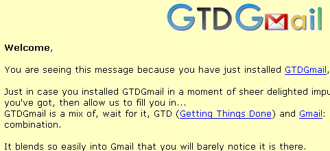GTDGmail evaluation